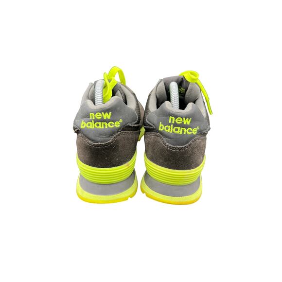 ? New Balance 574 Gray & Neon Yellow Sneakers Men’s 8 – Retro Streetwear Vibes main image 5